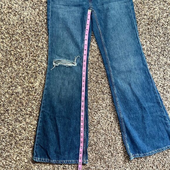 Free People Flare Denim Jeans Sz 25 - Picture 10 of 11